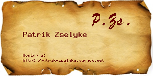 Patrik Zselyke névjegykártya